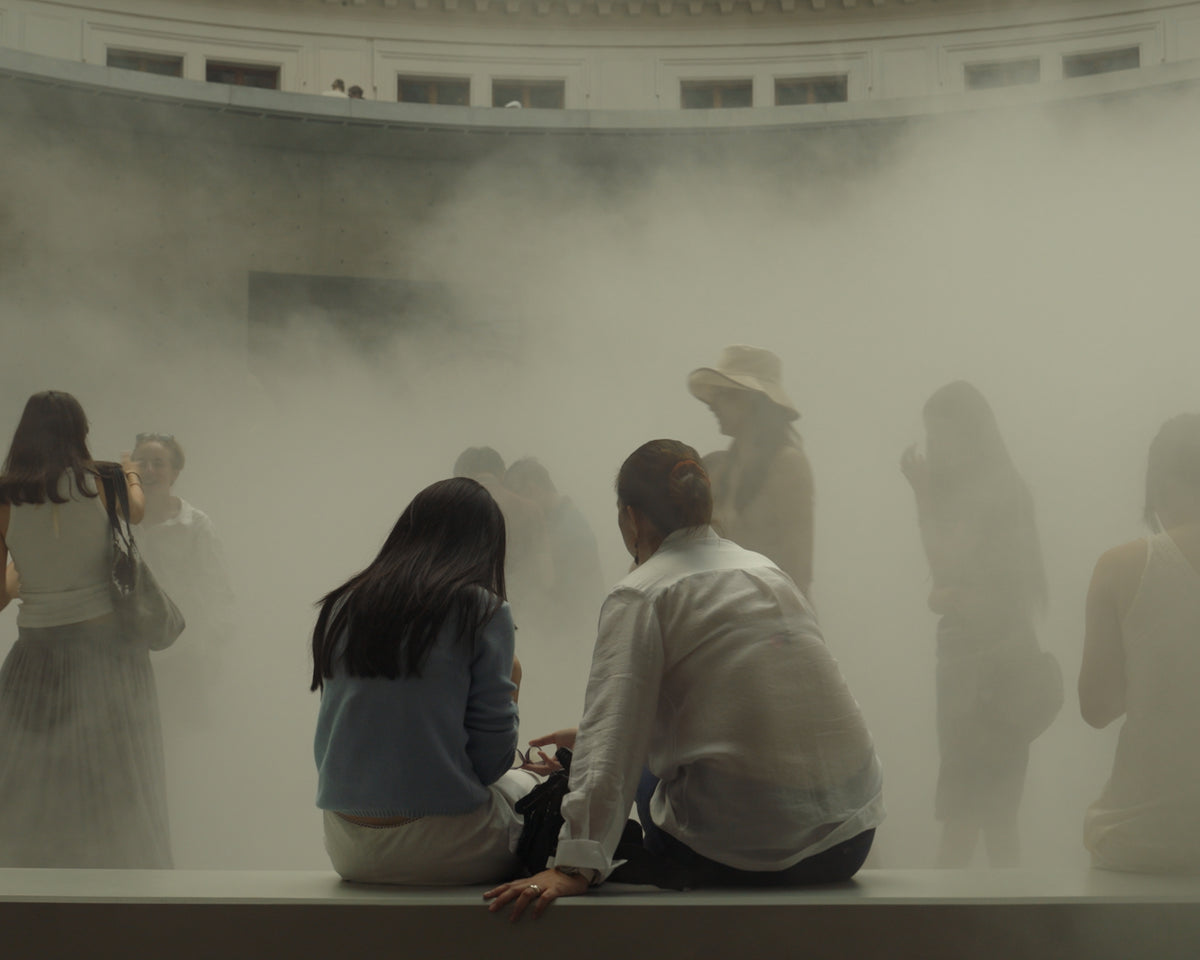 Paris, people in the mist