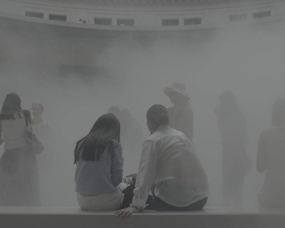 Paris, people in the mist